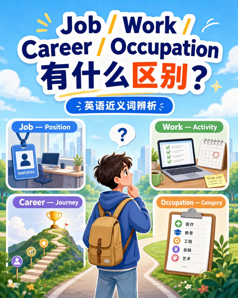 Job Work Career Occupation 有什么区别