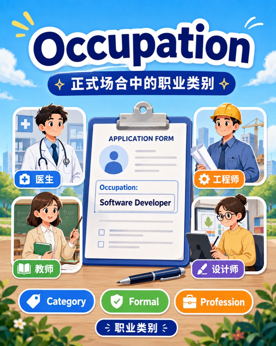 Occupation：正式场合中的职业类别
