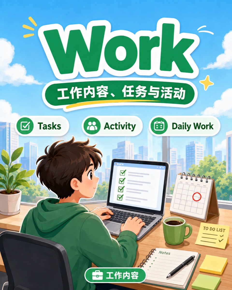 Work：工作内容、任务与活动