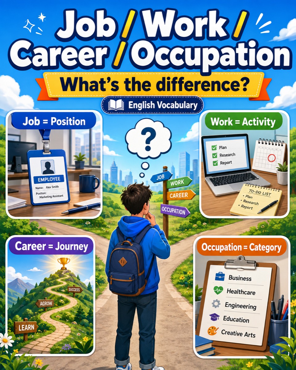 Job vs Work vs Career vs Occupation