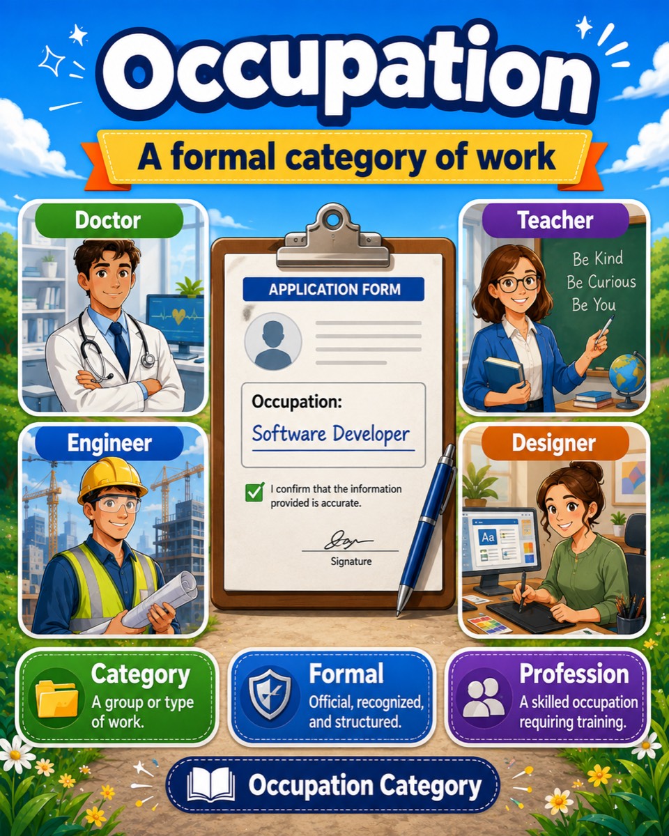 Occupation: a formal job category