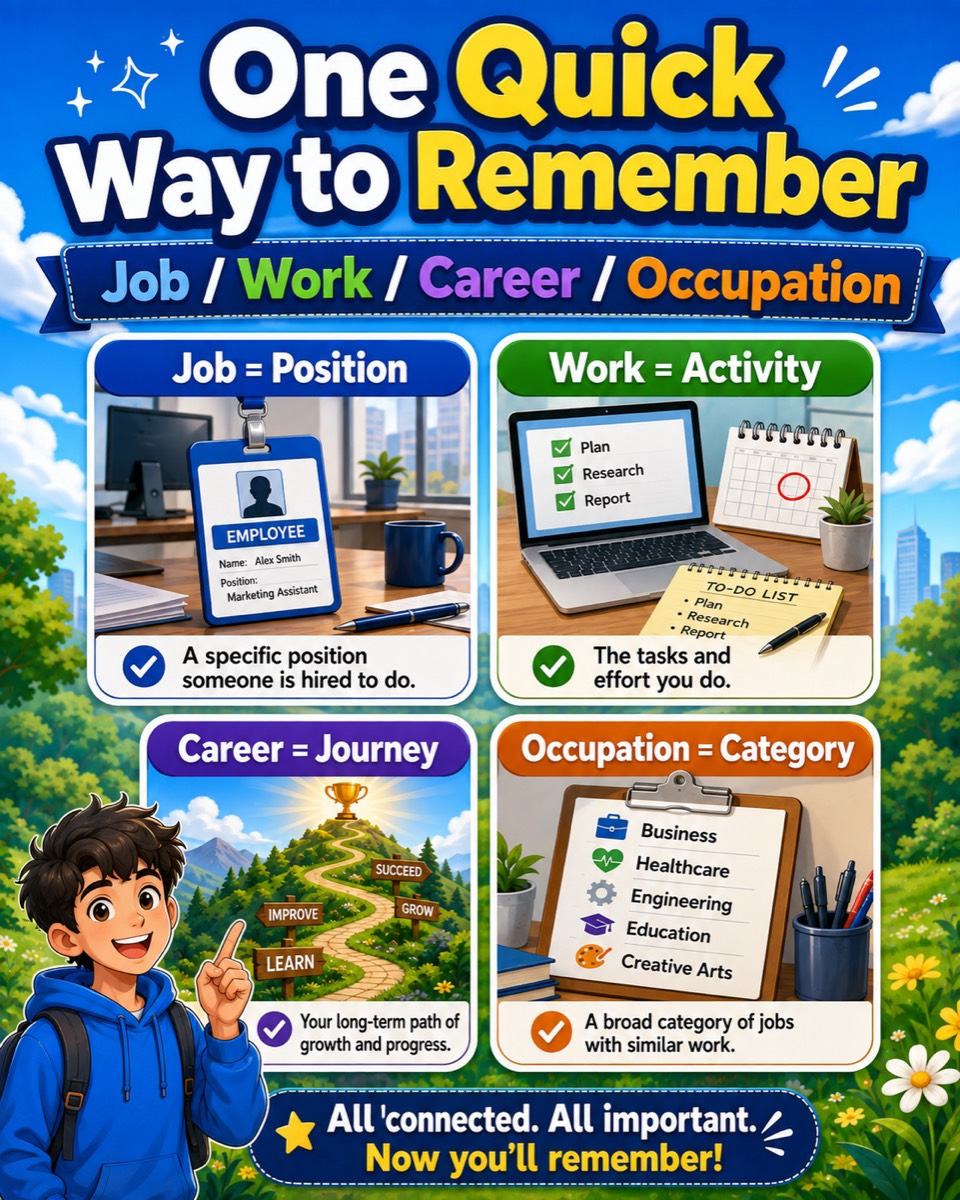 Remember Job Work Career Occupation in one picture