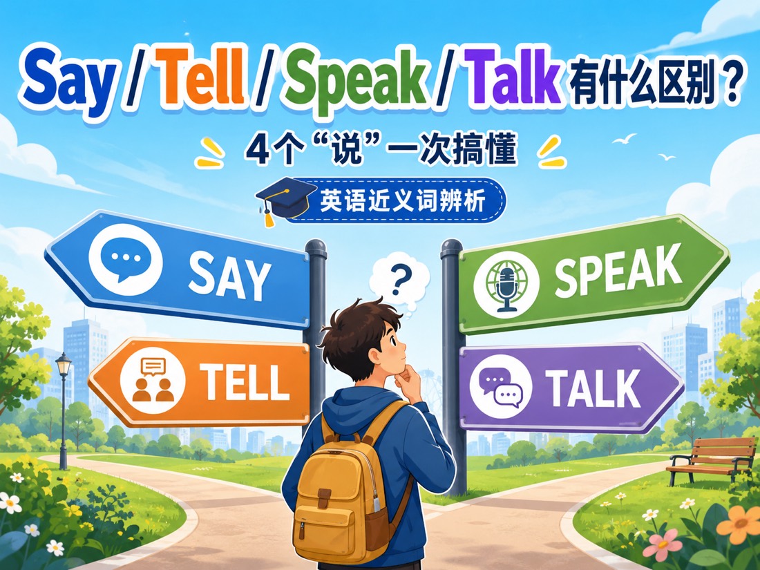 Say Tell Speak Talk 有什么区别