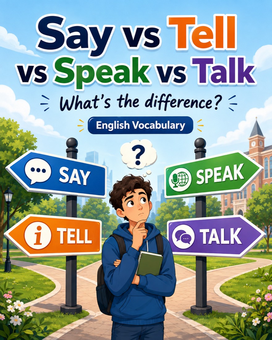 Say Tell Speak Talk 차이